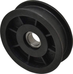 Fenner Drives - 17 Inside x 3-1/2" Outside Diam, 0.77" Wide Pulley Slot, Glass Reinforced Nylon Idler Pulley - For Use with Flat Belts, 5/8" Wide - Makers Industrial Supply