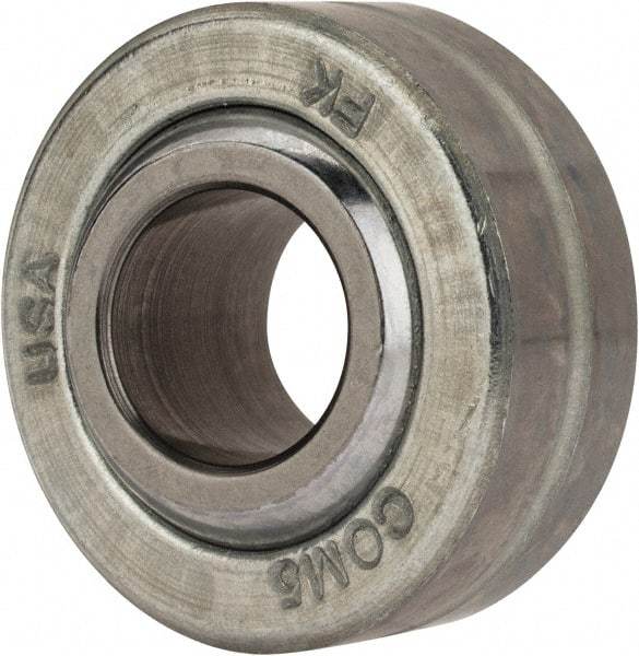 Made in USA - 5/16" Bore Diam, 6,475 Lb Dynamic Capacity, 3/8" Wide, Ball-Joint Spherical Plain Bearing - 3/4" OD - Makers Industrial Supply