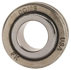 Made in USA - 3/8" Bore Diam, 8,400 Lb Dynamic Capacity, 13/32" Wide, Ball-Joint Spherical Plain Bearing - 13/16" OD - Makers Industrial Supply