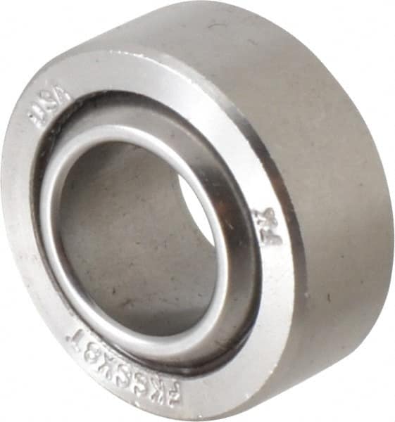 Made in USA - 1/2" Bore Diam, 17,900 Lb Dynamic Capacity, 1/2" Wide, Ball-Joint Spherical Plain Bearing - 1" OD - Makers Industrial Supply