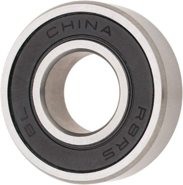 Tritan - 1/2" Bore Diam, 1-1/8" OD, Double Seal Deep Groove Radial Ball Bearing - 5/16" Wide, 1 Row, Round Bore, 535 Lb Static Capacity, 1,148 Lb Dynamic Capacity - Makers Industrial Supply