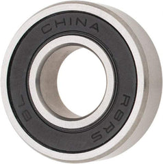 Tritan - 1/2" Bore Diam, 1-1/8" OD, Double Seal Deep Groove Radial Ball Bearing - 5/16" Wide, 1 Row, Round Bore, 535 Lb Static Capacity, 1,148 Lb Dynamic Capacity - Makers Industrial Supply