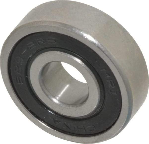 Tritan - 9mm Bore Diam, 26mm OD, Double Seal Deep Groove Radial Ball Bearing - 8mm Wide, 1 Row, Round Bore, 540 Lb Static Capacity, 1,020 Lb Dynamic Capacity - Makers Industrial Supply