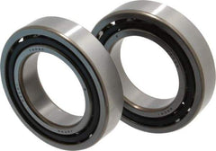 Nachi - 40mm Bore Diam, 68mm OD, Open Angular Contact Radial Ball Bearing - 15mm Wide, 1 Row, Round Bore, 32,000 Nm Static Capacity, 33,500 Nm Dynamic Capacity - Makers Industrial Supply