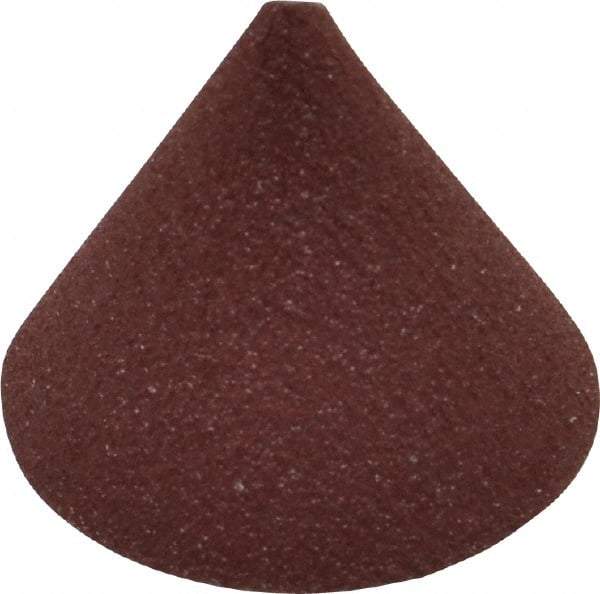 Superior Abrasives - 3/4" Diam 180 Grit 60° Included Angle Cone Center Lap - Aluminum Oxide, Very Fine Grade, Lock Nut Mount - Makers Industrial Supply