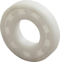 Made in USA - 3/4" Bore Diam, 1-5/8" OD, Open Plastic Race Radial Ball Bearing - 5/16" Wide, 1 Row, Round Bore, 52 Lb Static Capacity, 78 Lb Dynamic Capacity - Makers Industrial Supply