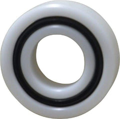 Made in USA - 20mm Bore Diam, 42mm OD, Open Plastic Race Radial Ball Bearing - 12mm Wide, 1 Row, Round Bore, 52 Lb Static Capacity, 78 Lb Dynamic Capacity - Makers Industrial Supply