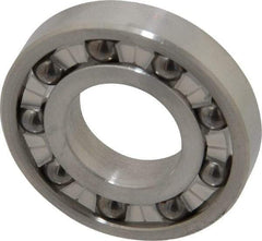 Made in USA - 3/4" Bore Diam, 1-5/8" OD, Open Precision Ground Radial Ball Bearing - 5/16" Wide, 1 Row, Round Bore, 156 Lb Static Capacity, 234 Lb Dynamic Capacity - Makers Industrial Supply