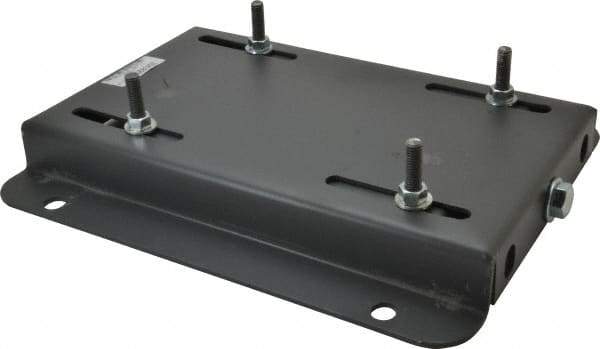 Made in USA - 3/8" Bolt Steel Rigid Fixed Base Motor Base - Adjusting Single Screw, 184T NEMA Frame - Makers Industrial Supply