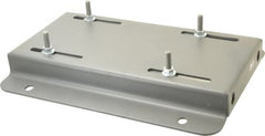 Made in USA - 3/8" Bolt Steel Rigid Fixed Base Motor Base - Adjusting Single Screw, 213T NEMA Frame - Makers Industrial Supply