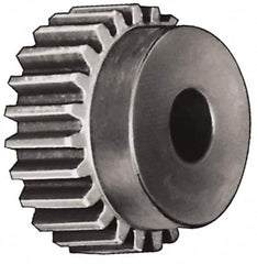 Browning - 6 Pitch, 4" Pitch Diam, 24 Tooth Spur Gear - 1-1/8" Bore Diam, 3" Hub Diam, Steel - Makers Industrial Supply