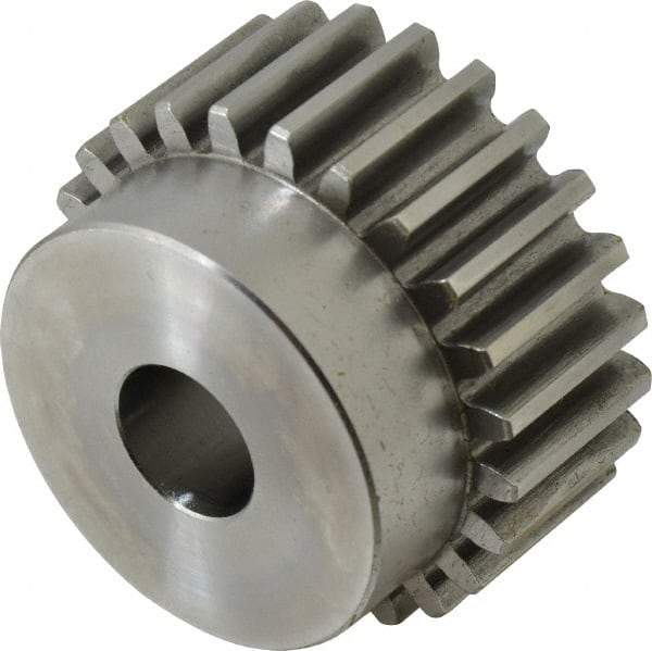 Browning - 10 Pitch, 2.4" Pitch Diam, 24 Tooth Spur Gear - 3/4" Bore Diam, 2-7/64" Hub Diam, Steel - Makers Industrial Supply