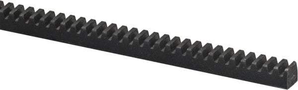 Browning - 1-1/2" Face Width, 4 Feet Long, 1-1/2" Thick Steel Gear Rack - Gray, 8 Pitch, 20° Pressure Angle - Makers Industrial Supply