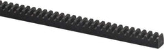 Browning - 1/4" Face Width, 6 Feet Long, 1/4" Thick Steel Gear Rack - 24 Pitch, 14-1/2° Pressure Angle - Makers Industrial Supply