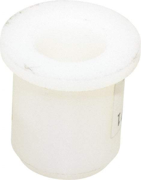 Made in USA - 5/8" Inside x 1" Outside Diam, Polyethylene Sleeve Bearing - 1-1/4" Flange Outside Diam, 1/8" Flange Thickness, 1-1/4" OAL - Makers Industrial Supply