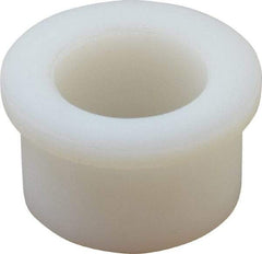 Made in USA - 1" Inside x 1-1/2" Outside Diam, Polyethylene Sleeve Bearing - 1-3/4" Flange Outside Diam, 3/16" Flange Thickness, 1" OAL - Makers Industrial Supply