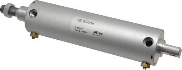 ARO/Ingersoll-Rand - 6" Stroke x 2" Bore Double Acting Air Cylinder - 1/4 Port, 5/8-11 Rod Thread - Makers Industrial Supply