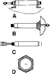 ARO/Ingersoll-Rand - Air Cylinder L Bracket - For 4" Air Cylinders, Use with ARO Economair Cylinders - Makers Industrial Supply