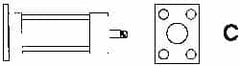 ARO/Ingersoll-Rand - Air Cylinder MF2 Cap Flange Mount Kit - For 4" Air Cylinders, Use with Provenair Series - Makers Industrial Supply