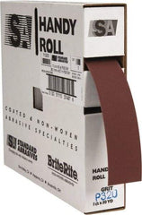 Standard Abrasives - 1-1/2 Inches Wide, 320 Grit Aluminum Oxide Shop Roll - 50 Yards Long, Extra Fine Grade, J Weighted Backing - Makers Industrial Supply