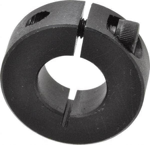 Climax Metal Products - 5/8" Bore, Steel, One Piece Clamp Collar - 1-5/16" Outside Diam, 7/16" Wide - Makers Industrial Supply