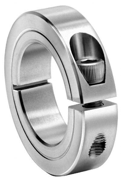 Climax Metal Products - 2-1/16" Bore, Steel, One Piece One Piece Split Shaft Collar - 3-1/4" Outside Diam, 3/4" Wide - Makers Industrial Supply