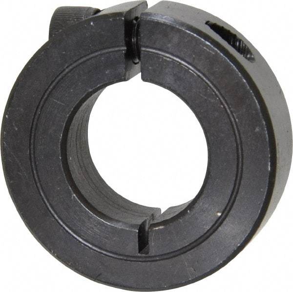 Climax Metal Products - 13/16" Bore, Steel, One Piece One Piece Split Shaft Collar - 1-5/8" Outside Diam, 1/2" Wide - Makers Industrial Supply