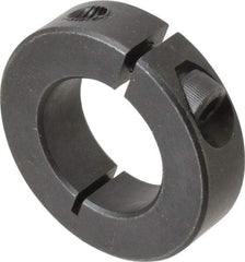 Climax Metal Products - 1-1/16" Bore, Steel, One Piece One Piece Split Shaft Collar - 1-7/8" Outside Diam, 1/2" Wide - Makers Industrial Supply