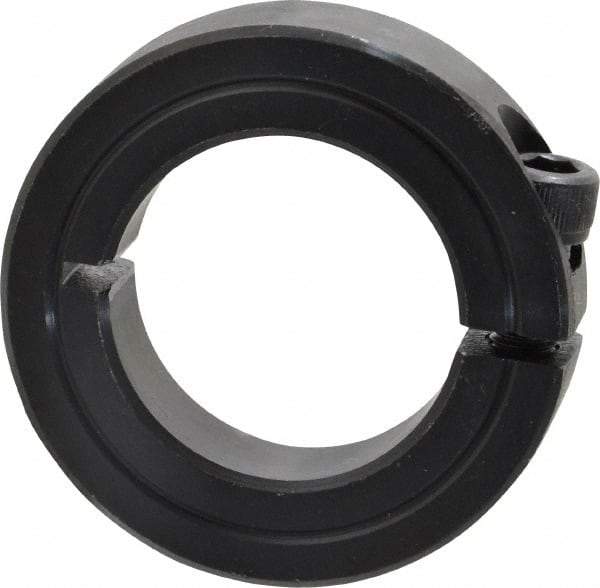 Climax Metal Products - 1-1/4" Bore, Steel, One Piece Clamp Collar - 2-1/16" Outside Diam, 1/2" Wide - Makers Industrial Supply