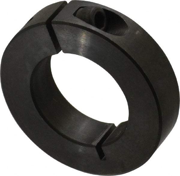 Climax Metal Products - 1-5/16" Bore, Steel, One Piece One Piece Split Shaft Collar - 2-1/4" Outside Diam, 9/16" Wide - Makers Industrial Supply