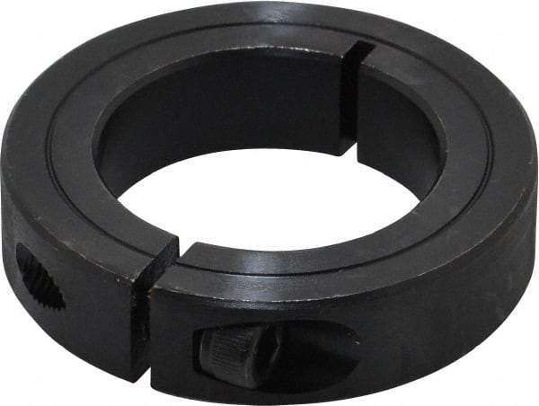 Climax Metal Products - 1-1/2" Bore, Steel, One Piece Clamp Collar - 2-3/8" Outside Diam, 9/16" Wide - Makers Industrial Supply