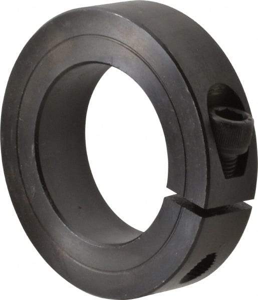 Climax Metal Products - 1-11/16" Bore, Steel, One Piece One Piece Split Shaft Collar - 2-3/4" Outside Diam, 11/16" Wide - Makers Industrial Supply