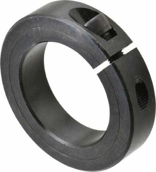 Climax Metal Products - 1-15/16" Bore, Steel, One Piece Clamp Collar - 3" Outside Diam, 11/16" Wide - Makers Industrial Supply