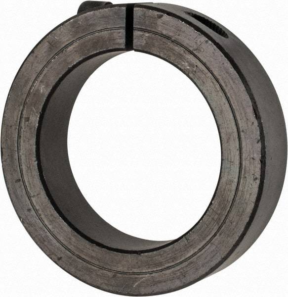 Climax Metal Products - 2-3/16" Bore, Steel, One Piece Clamp Collar - 3-1/4" Outside Diam, 3/4" Wide - Makers Industrial Supply