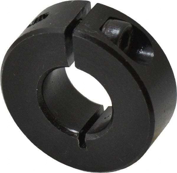 Climax Metal Products - 14mm Bore, Steel, One Piece Clamp Collar - 1-1/4" Outside Diam - Makers Industrial Supply