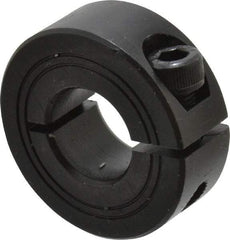 Climax Metal Products - 15mm Bore, Steel, One Piece Clamp Collar - 1-3/8" Outside Diam - Makers Industrial Supply