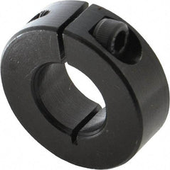 Climax Metal Products - 18mm Bore, Steel, One Piece Clamp Collar - 1-1/2" Outside Diam - Makers Industrial Supply