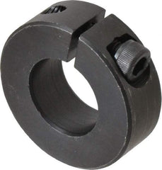 Climax Metal Products - 22mm Bore, Steel, One Piece Clamp Collar - 1-3/4" Outside Diam - Makers Industrial Supply