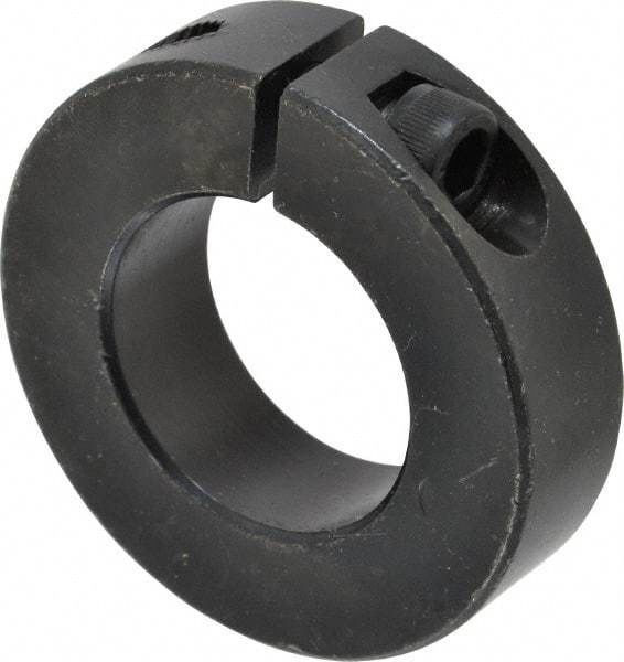 Climax Metal Products - 30mm Bore, Steel, One Piece Clamp Collar - 2-1/8" Outside Diam - Makers Industrial Supply