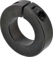 Climax Metal Products - 30mm Bore, Steel, One Piece Clamp Collar - 2-1/8" Outside Diam - Makers Industrial Supply