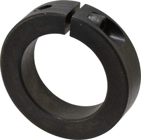 Climax Metal Products - 40mm Bore, Steel, One Piece Clamp Collar - 2-3/8" Outside Diam - Makers Industrial Supply