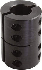 Climax Metal Products - 1-1/8" Inside x 2-1/8" Outside Diam, Two Piece Rigid Coupling without Keyway - 3-1/4" Long - Makers Industrial Supply