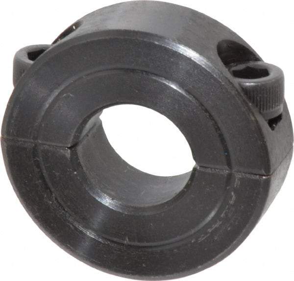 Climax Metal Products - 9/16" Bore, Steel, Two Piece Shaft Collar - 1-5/16" Outside Diam, 7/16" Wide - Makers Industrial Supply