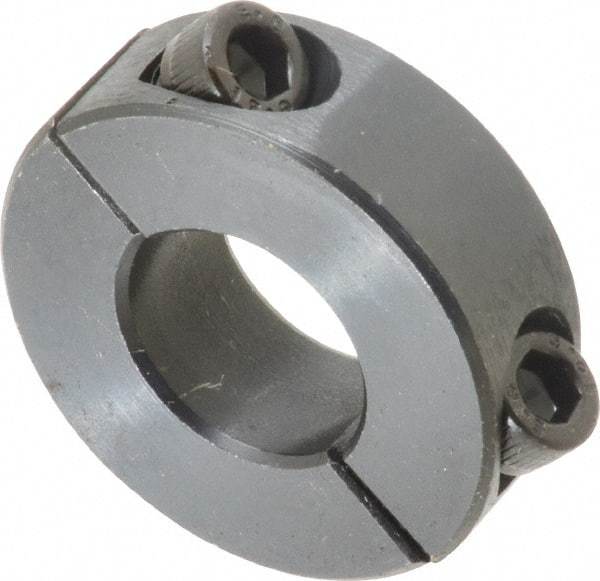 Climax Metal Products - 5/8" Bore, Steel, Two Piece Shaft Collar - 1-5/16" Outside Diam, 7/16" Wide - Makers Industrial Supply