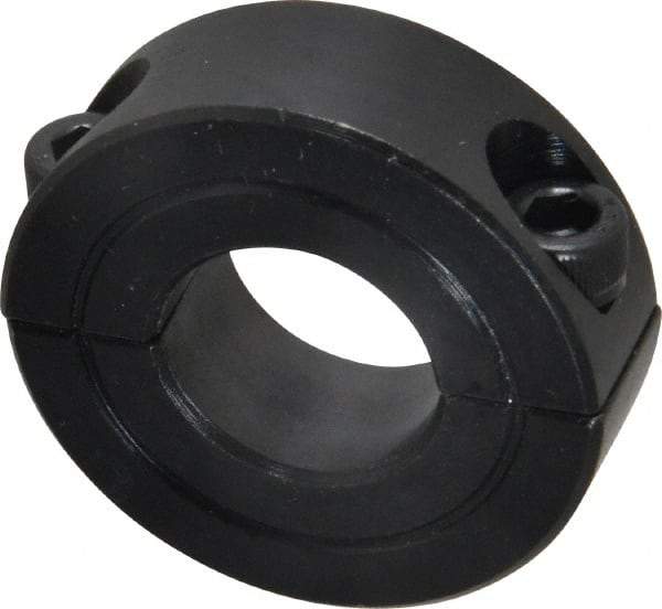 Climax Metal Products - 11/16" Bore, Steel, Two Piece Two Piece Split Shaft Collar - 1-1/2" Outside Diam, 1/2" Wide - Makers Industrial Supply