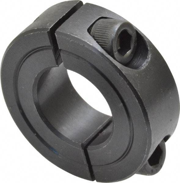 Climax Metal Products - 3/4" Bore, Steel, Two Piece Shaft Collar - 1-1/2" Outside Diam, 1/2" Wide - Makers Industrial Supply