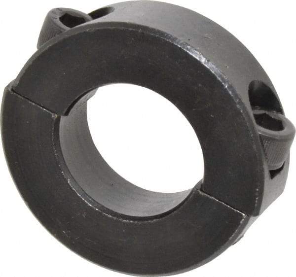 Climax Metal Products - 15/16" Bore, Steel, Two Piece Two Piece Split Shaft Collar - 1-3/4" Outside Diam, 1/2" Wide - Makers Industrial Supply