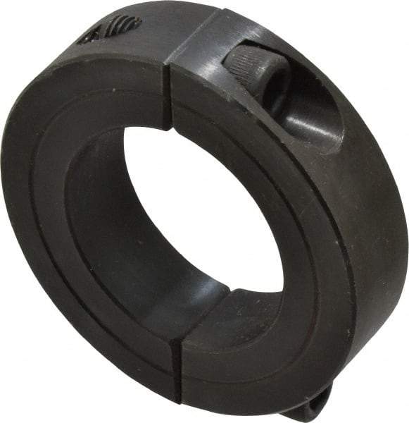 Climax Metal Products - 1-3/8" Bore, Steel, Two Piece Shaft Collar - 2-1/4" Outside Diam, 9/16" Wide - Makers Industrial Supply