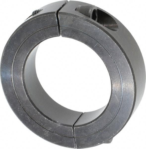 Climax Metal Products - 1-7/16" Bore, Steel, Two Piece Shaft Collar - 2-1/4" Outside Diam, 9/16" Wide - Makers Industrial Supply