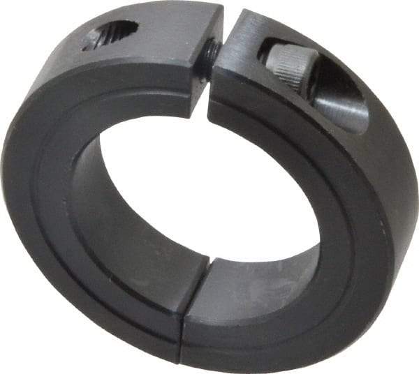 Climax Metal Products - 1-1/2" Bore, Steel, Two Piece Shaft Collar - 2-3/8" Outside Diam, 9/16" Wide - Makers Industrial Supply